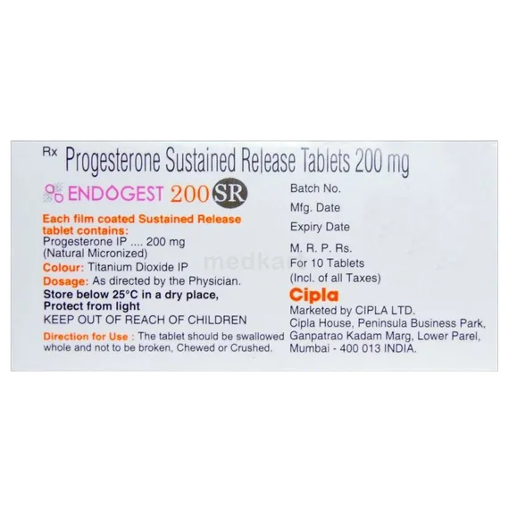 endogest sr 200mg tablet 10's